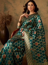 Womens Fashion Ethnic Olive Color Sarees-MLSHWSA1203OLV0ONE